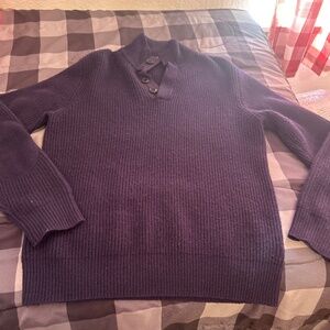 Vintage J Crew 100% lambs wool navy blue sweater